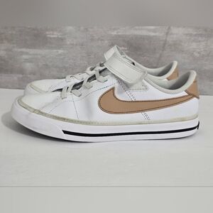Nike Kids White and Tan Sneakers